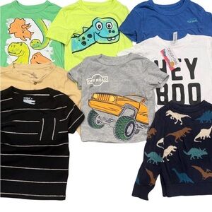 Colorful Kids Graphic T-Shirts and Sweater Set